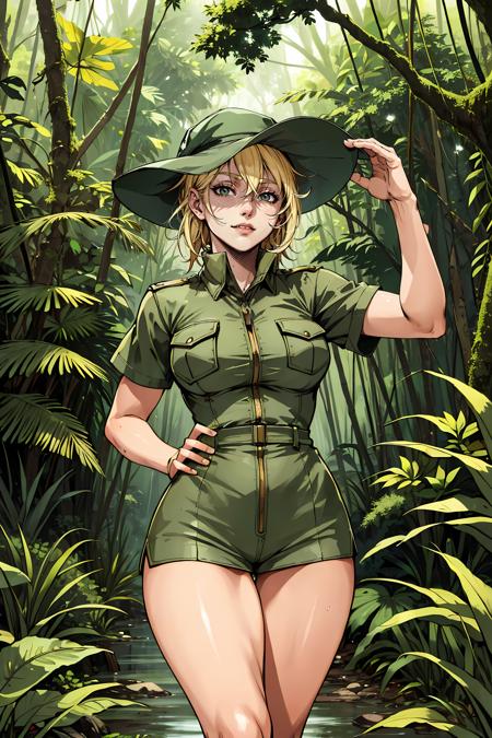 00660-3060137472-masterpiece, high quality, sharp focus, a slim 23yo adventurer woman, blonde hair, explorer outfit, wearing an explorer hat, nic.png